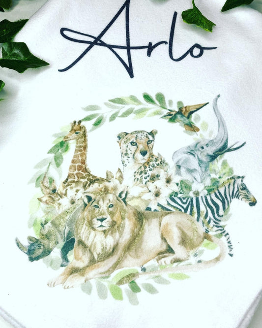 Baby blanket safari style