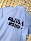 Leavers do shirt Groovy name design