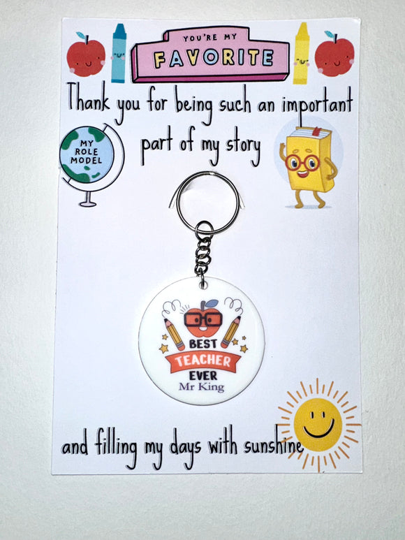Teacher keyring
