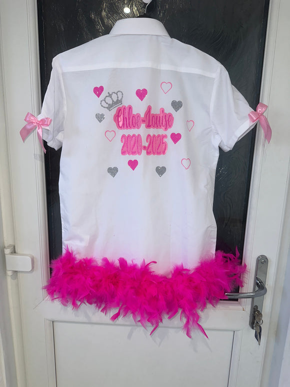 Leavers shirt mini hearts design