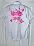 Leavers do shirt butterfly design