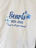 leavers shirt pearls and flowers