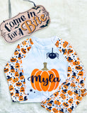 Halloween pumpkin theme pyjamas