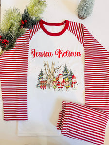 Christmas pyjama Red Striped