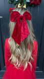 Velvet hair bow