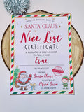 Nice List Certificate
