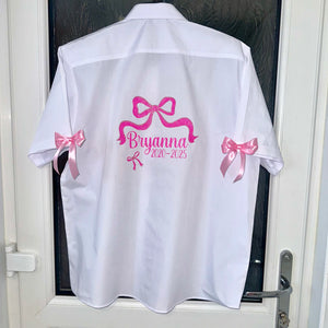 Leavers do shirt bow design