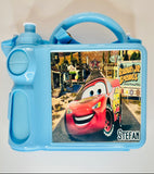 school lunch box with bottle