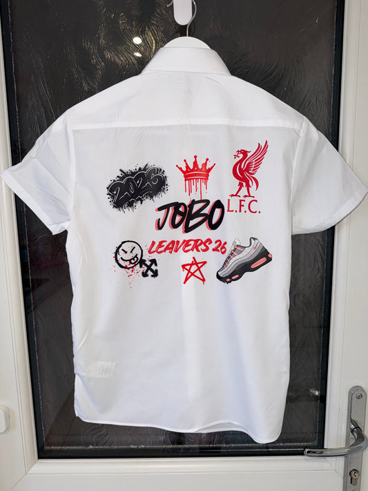Leavers shirt football & trainer design