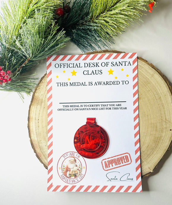 Santas Nice List Medal