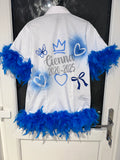 Leavers shirt spray paint hearts and butterflies