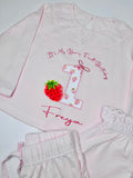Strawberry Theme Birthday Pyjamas