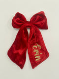 Velvet hair bow