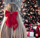 Velvet hair bow