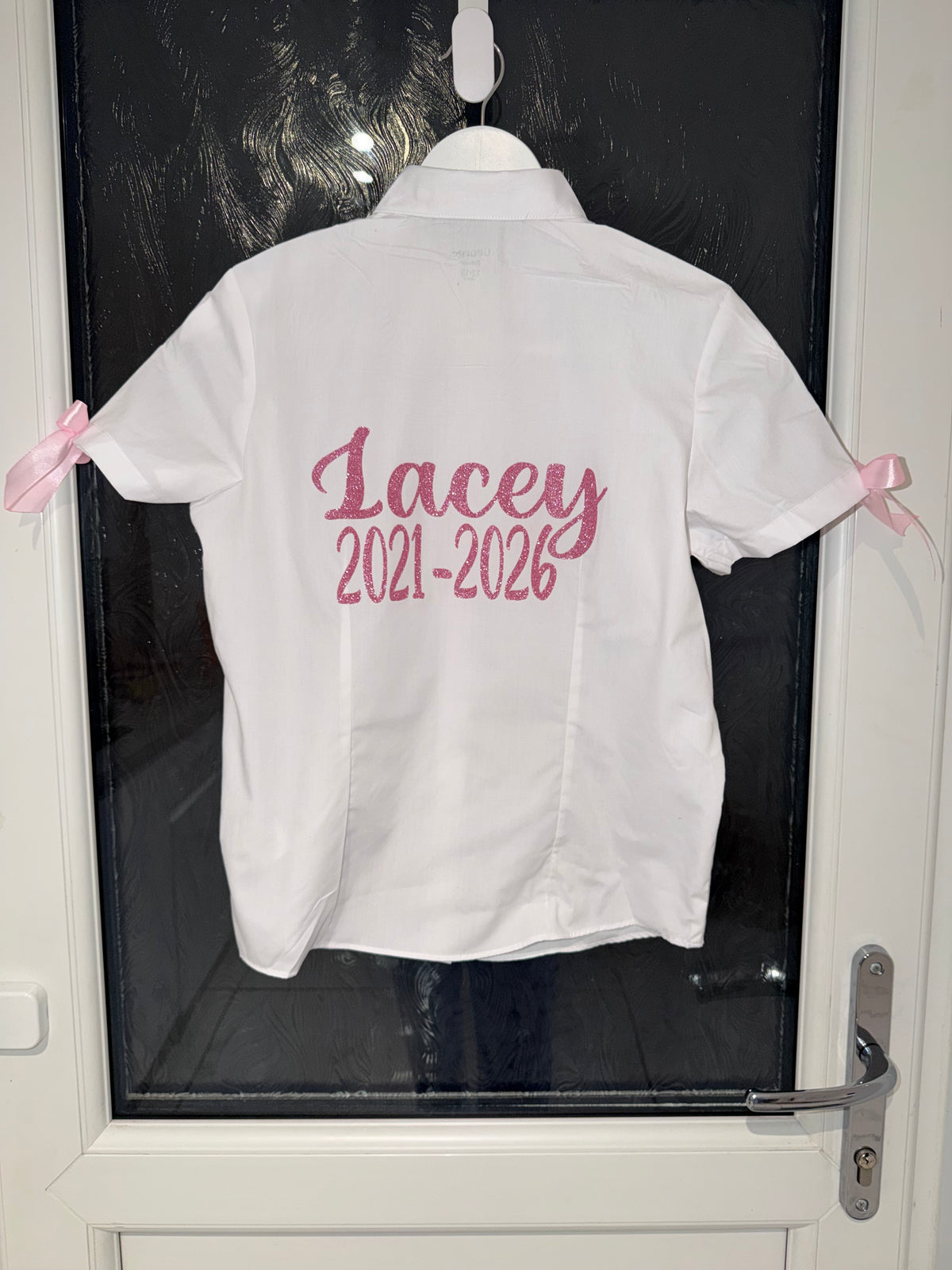 Leavers shirt glitter name