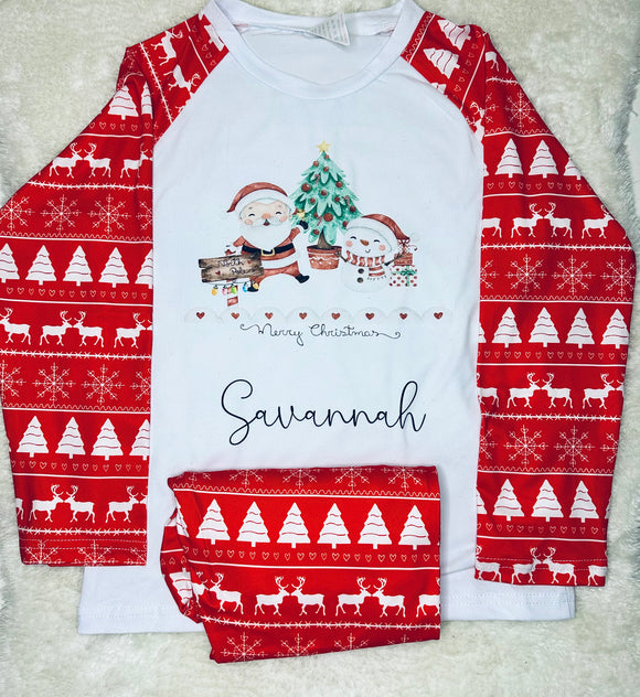 Christmas Eve Pyjamas Red design
