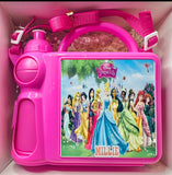 school lunch box with bottle