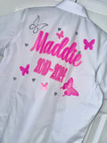 Leavers do shirt butterfly design