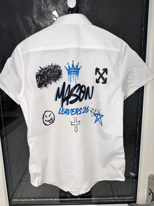 Leavers shirt grafitti design