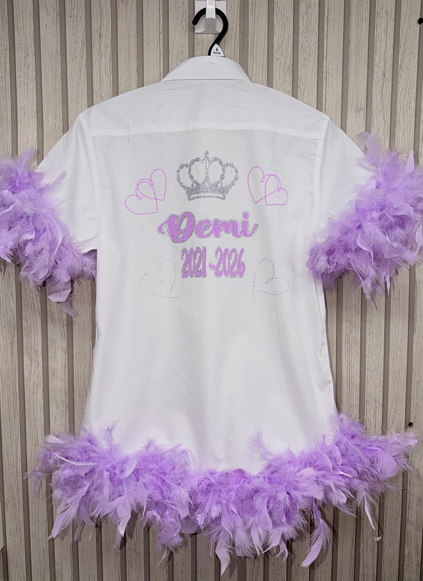 Leavers shirt interlocking heart and crown