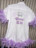 Leavers shirt interlocking heart and crown