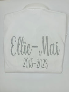 leavers shirt glitter name