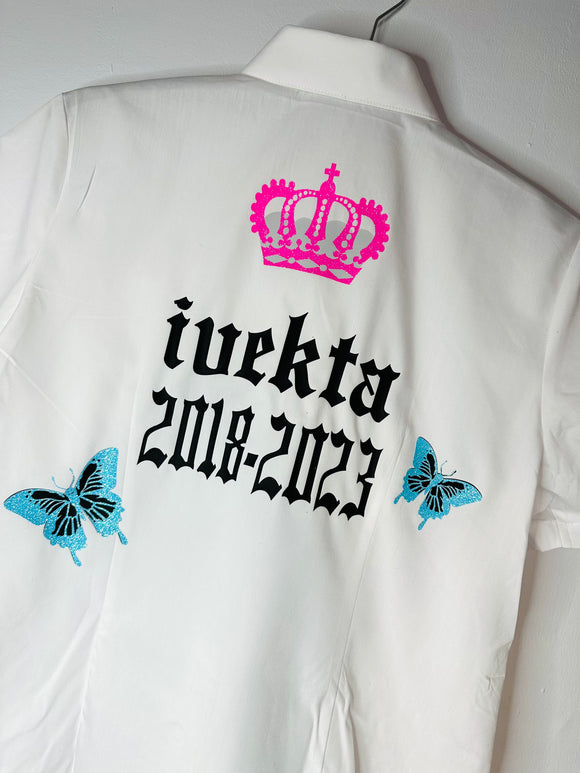 leavers do shirt crown and butterfly design