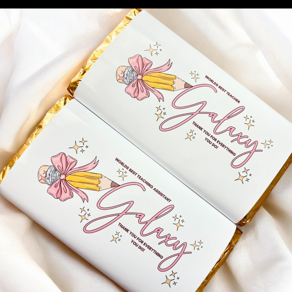 Teacher Pencil chocolate design