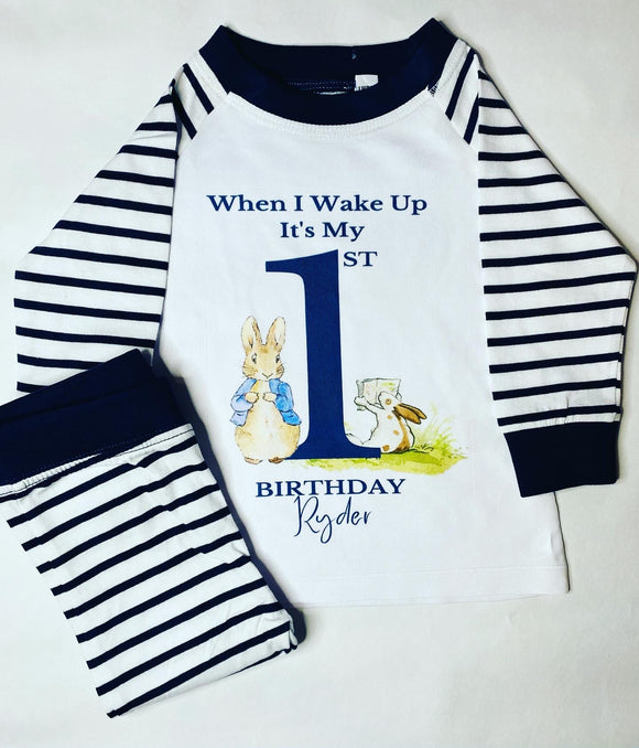 Birthday Pyjamas Peter Rabbit Navy