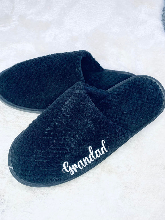 Father's day slippers black