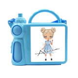 School lunch box with bottle