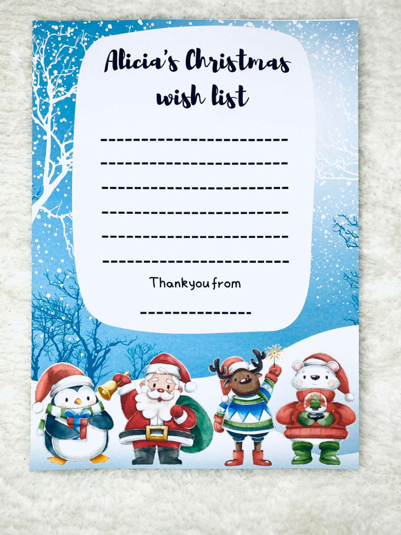 Christmas Wish List Personalised