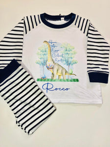 Easter Dino pyjama Navy.