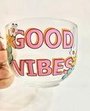 Glass Mug "Good Vibes"