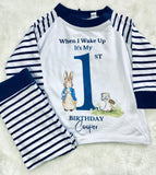 Custom birthday pyjamas - Blue