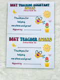 Teacher/ Teaching assistant certificate