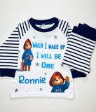 Custom birthday pyjamas - Blue