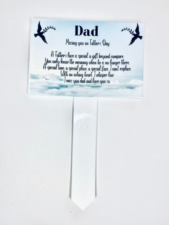 Fathers day grave marker