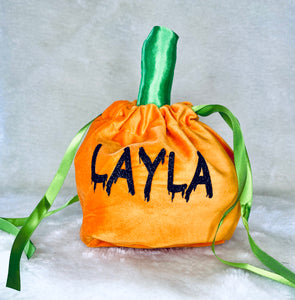 Pumpkin bag personalised