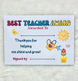 Teacher/ Teaching assistant certificate