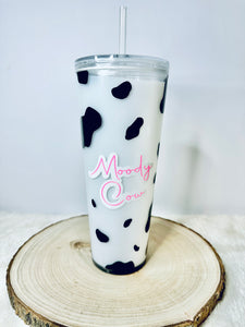 moody cow snowglobe tumbler
