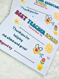 Teacher/ Teaching assistant certificate