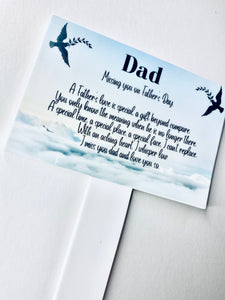 Fathers day grave marker