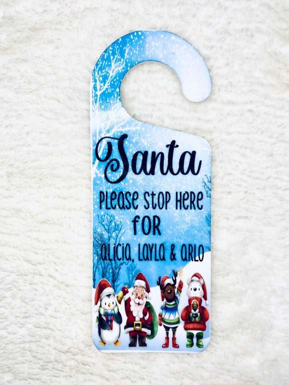 Santa Stop Here Door Hanger